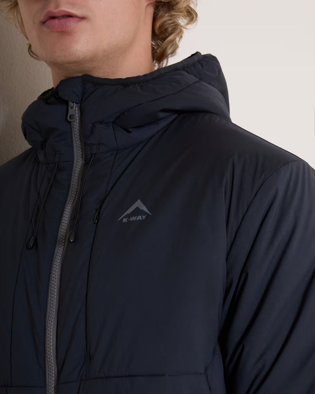 K-WAY Men's Boulder Hooded Puffer Jacket