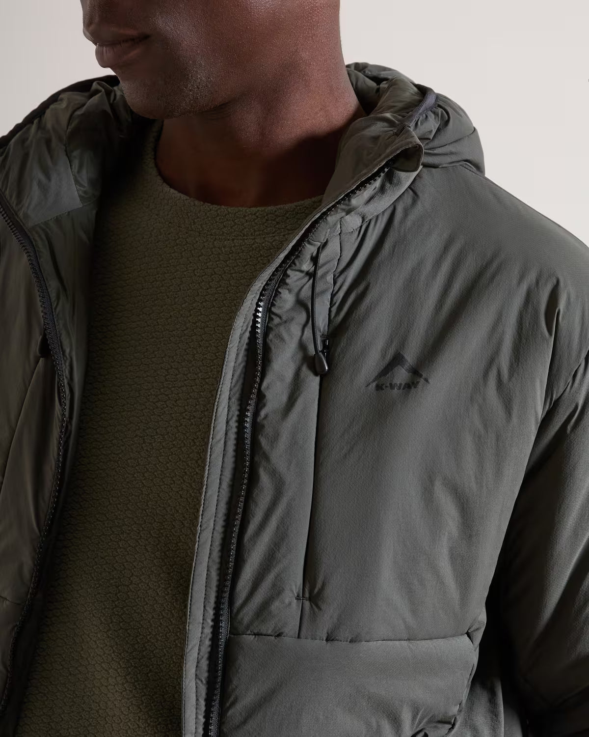 K-WAY Men's Boulder Hooded Puffer Jacket
