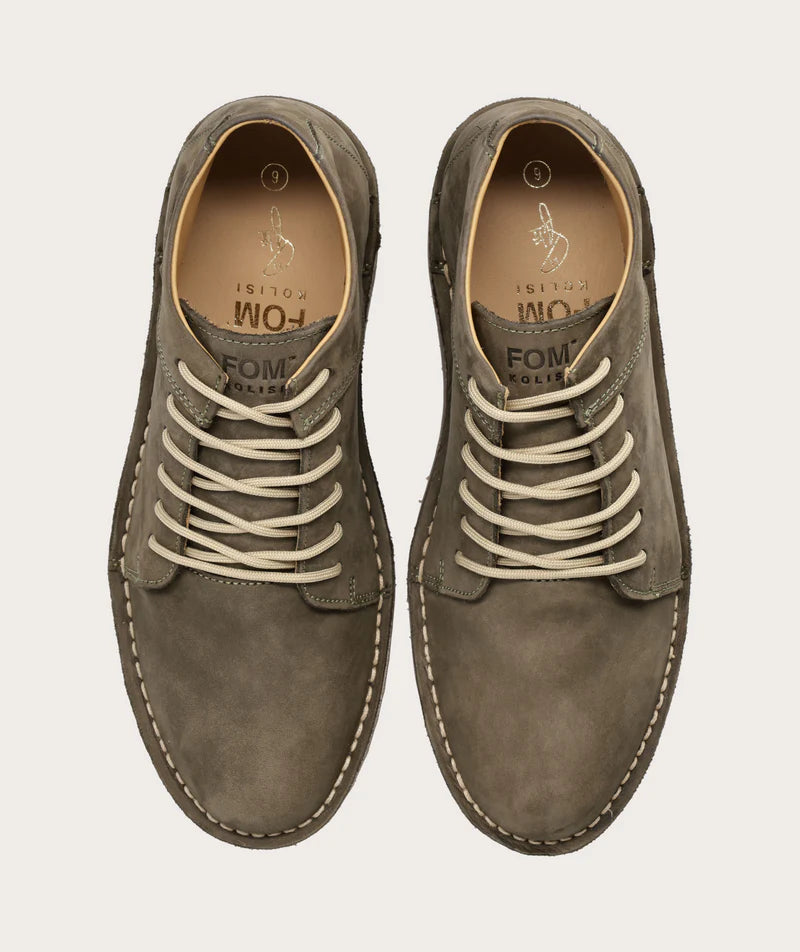 FOM x Kolisi Standard Zwide Men's Vellies - Dark Olive