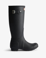 Hunter Women's black tartan lining tall wellington boot
