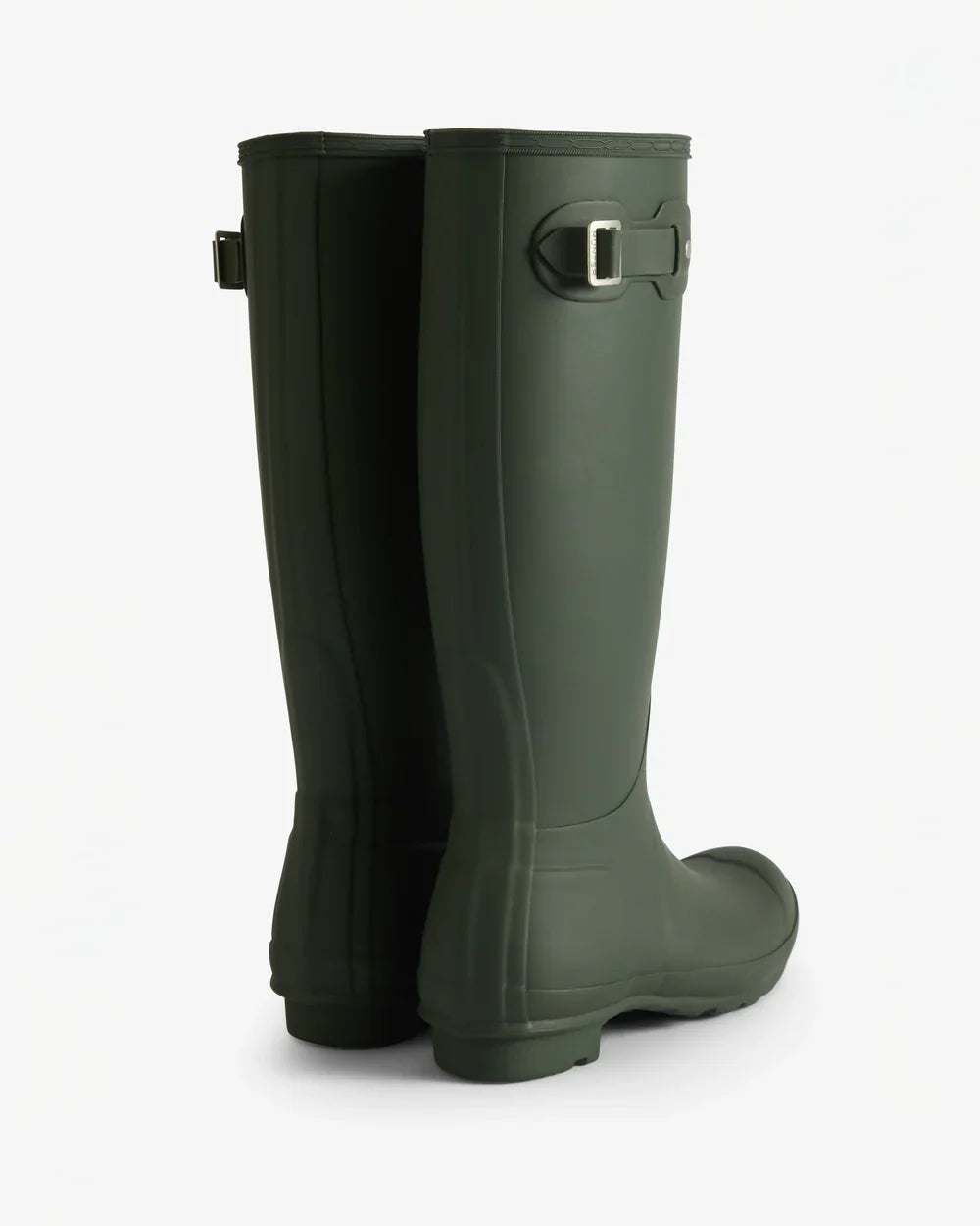 Hunter Women's dark olive tartan lining tall wellington boot