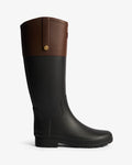 Hunter Women's black refined gold trim riding tall wellington boot