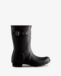 Hunter Women's black original short wellington boot