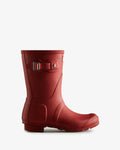 Hunter Women's military red original short wellington boot