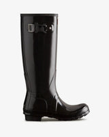 Hunter Women's black original tall gloss wellington boot