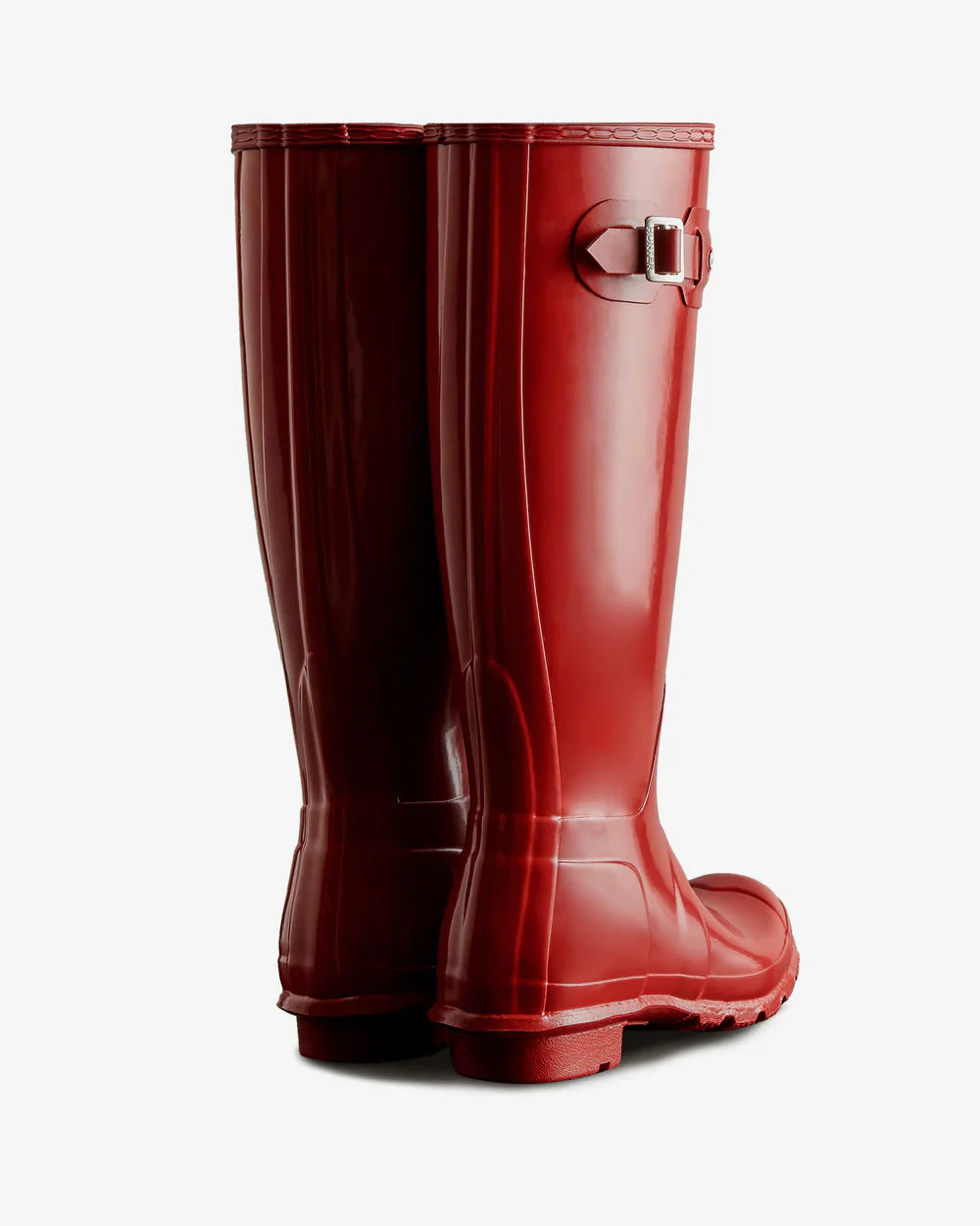 Hunter Women's military red original tall gloss wellington boot