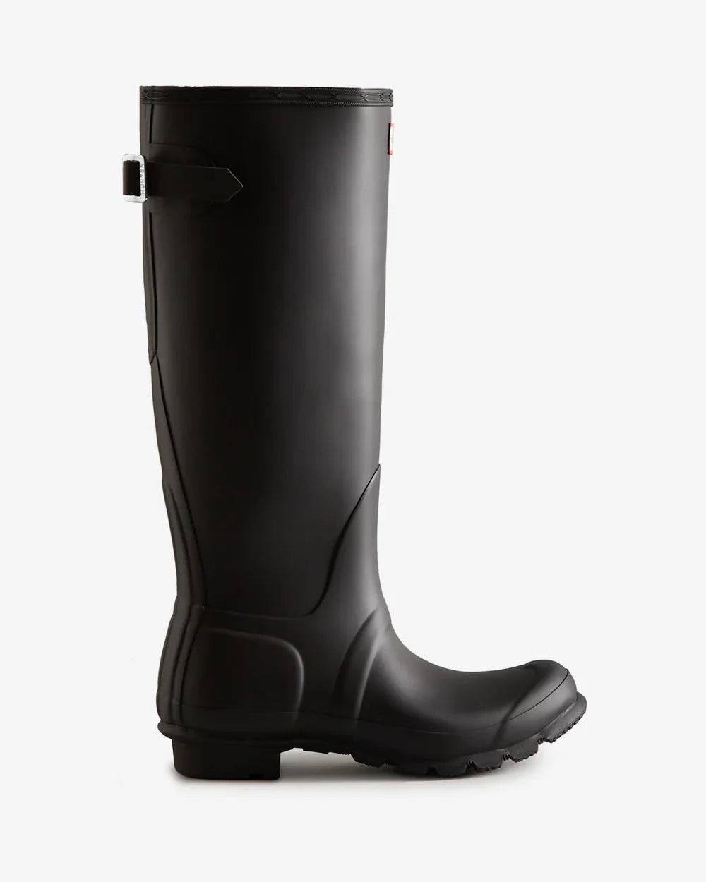 Hunter Women's black tall back adjustable wellington boot