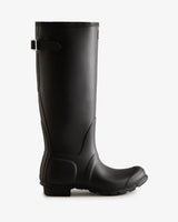 Hunter Women's black tall back adjustable wellington boot