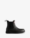 Hunter Women's black commando chelsea boot