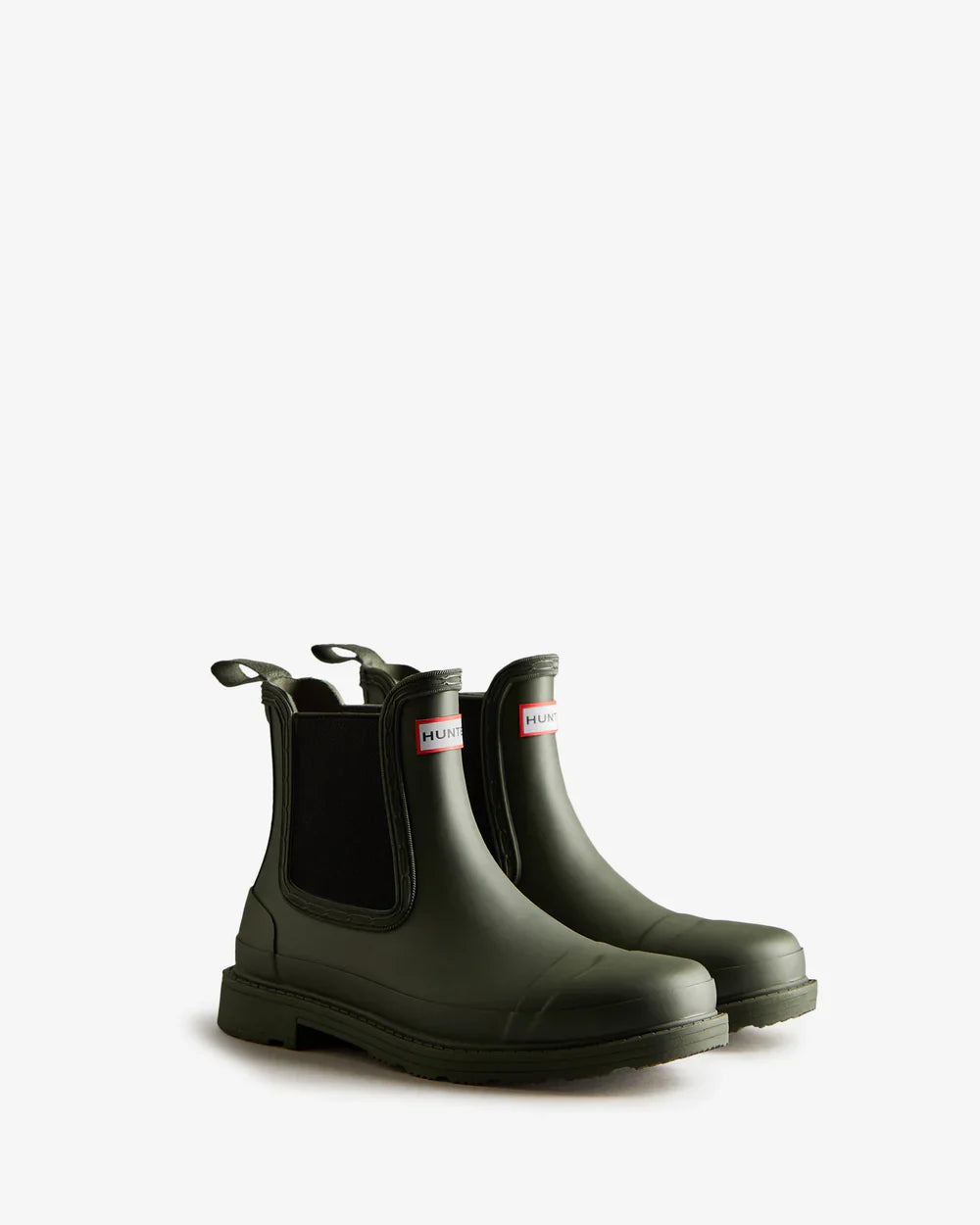 Hunter Women's dark olive commando chelsea boot