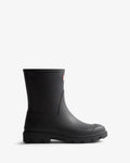 Hunter Unisex black downpour short wellington boot