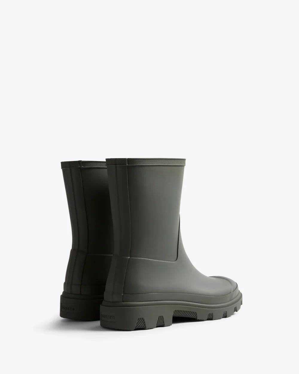 Hunter Unisex dark olive downpour short wellington boot