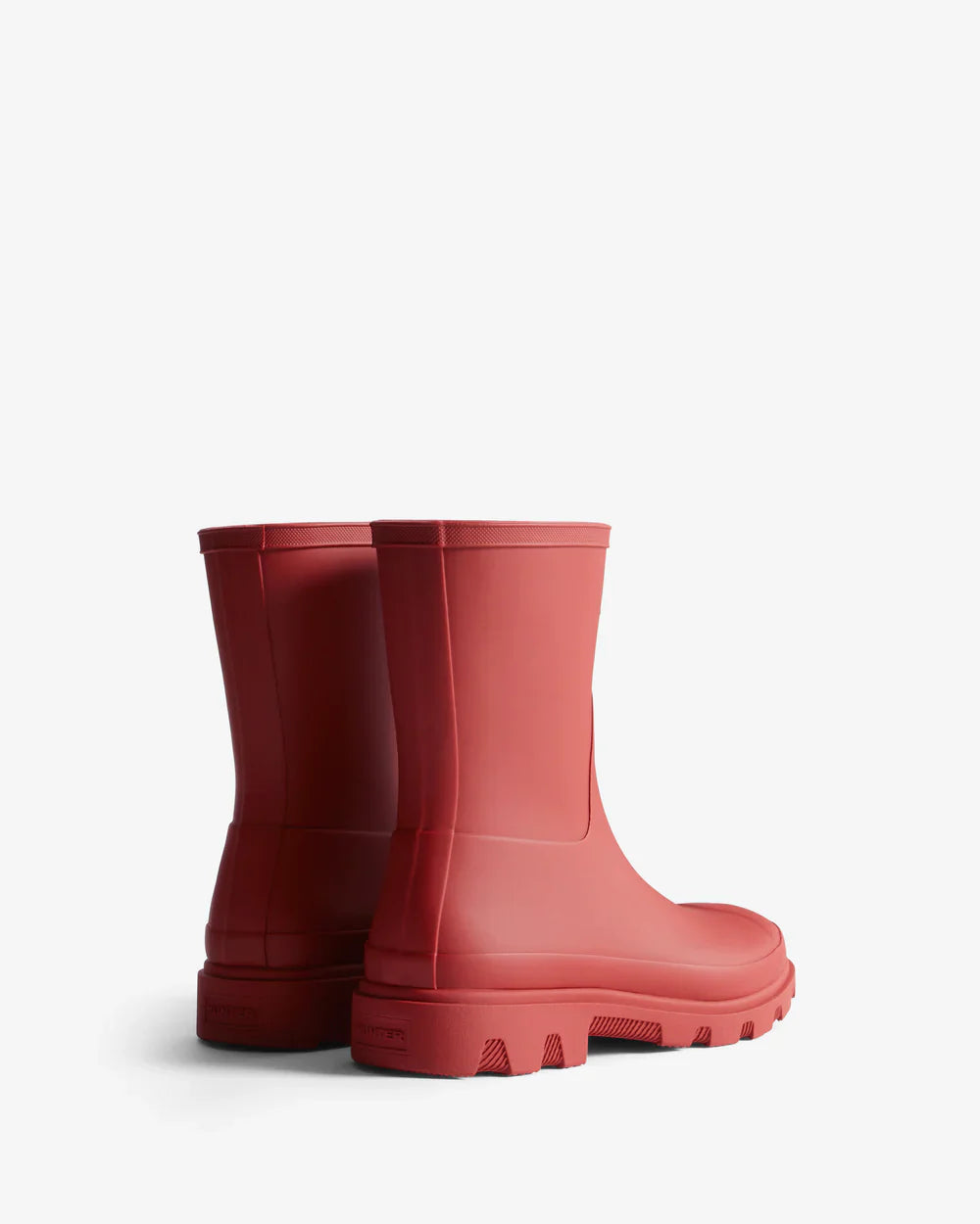 Hunter Women's military red downpour short wellington boot
